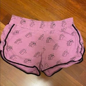 Girls unicorn shorts